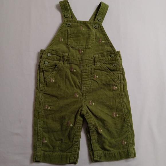 Gymboree Baby Sz 3-6 Months Overalls Green Corderoy 2006 Embroidered Animal... - Picture 1 of 11